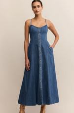 Angel Eyes Denim Midi Dress