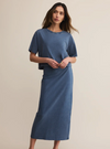 Gail Jersey Denim Midi Skirt