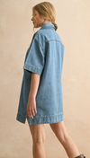 Saddie Lace up Denim Dress