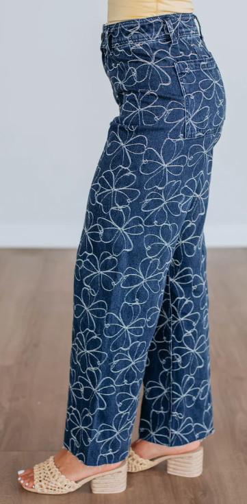 Floral Denim Pant