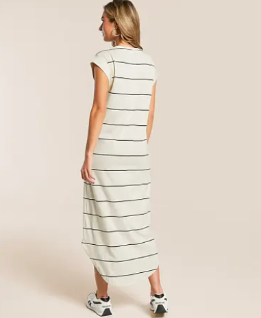 Calabasas Striped Midi Dress