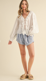 Tara Tie Front Top