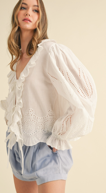 Tara Tie Front Top