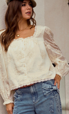 Jenni Lace Trimmed Blouse