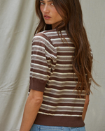 Vient Striped Polo Top