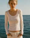Tibi Scoop Mesh Sweater