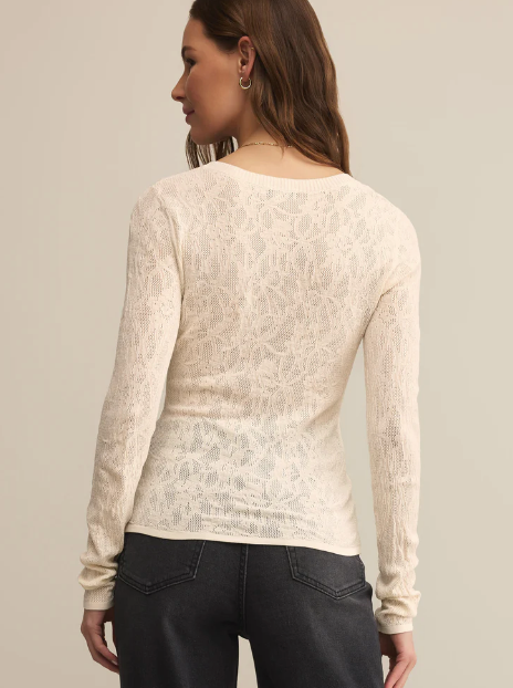 Tibi Scoop Mesh Sweater