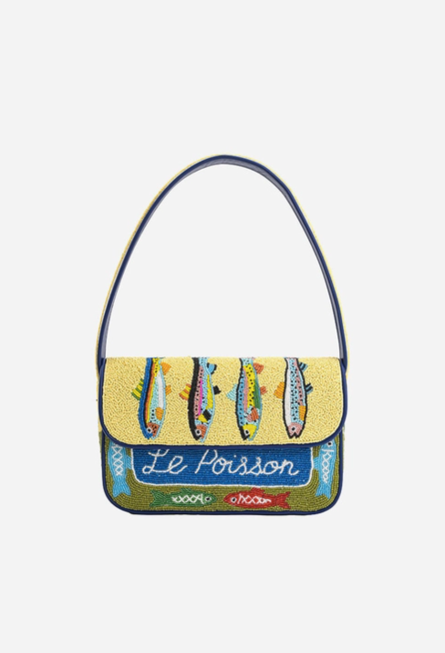 Fish Tales Beaded Shoulder Bag