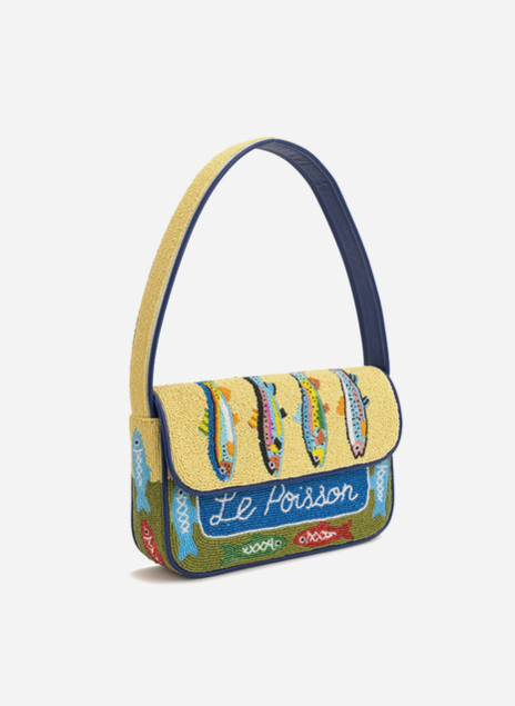 Fish Tales Beaded Shoulder Bag