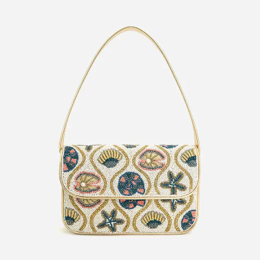 Sunlit Shore Embellished Shoulder Bag