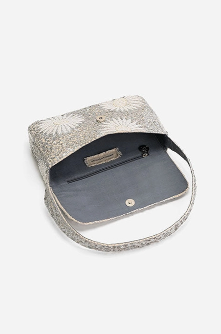 Ivory Petal Frostwork Shoulder Bag