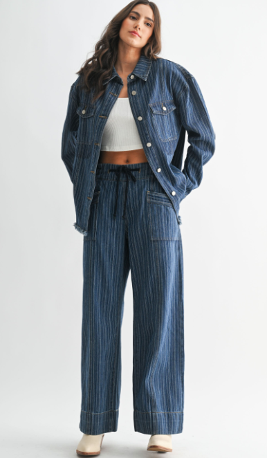 Dustin Striped Denim Jacket