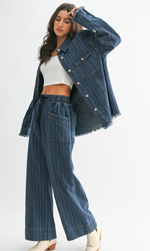 Dustin Striped Denim Jacket