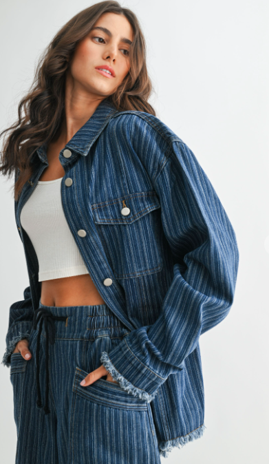 Dustin Striped Denim Jacket