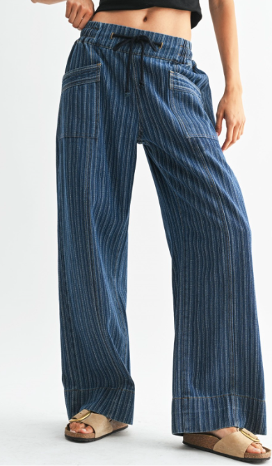 Dustin Striped Denim Pant