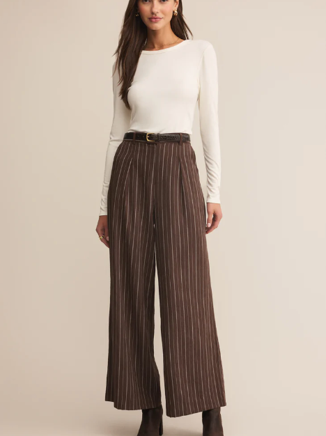 Alma Pinstripe Wide Leg Pant