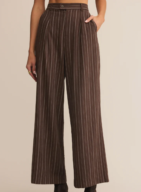 Alma Pinstripe Wide Leg Pant