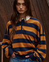 Amerie Striped Collared Pullover