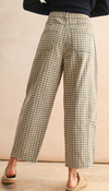 Mini Checkered Barrel Jeans