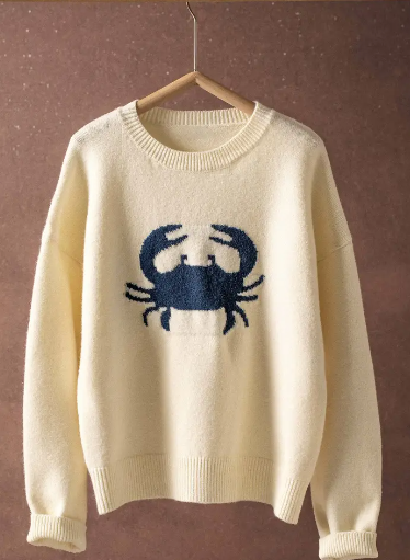 Crabby Graphic Knit Sweater