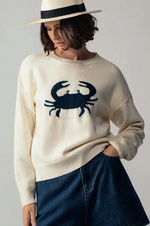 Crabby Graphic Knit Sweater