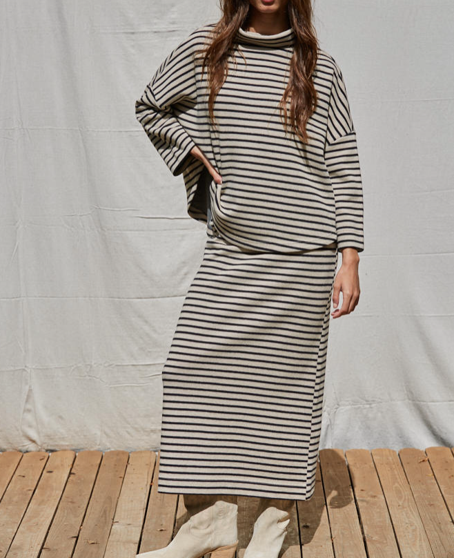 Wanda Striped Pencil Skirt