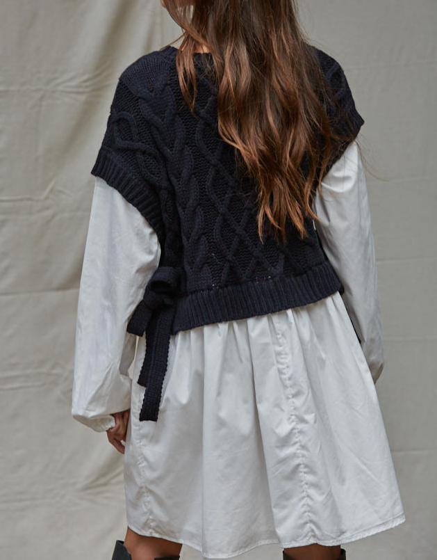 Aven Sweater Twofer Mini Dress