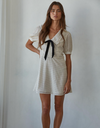 Dainty Bow Collared Mini Dress