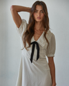 Dainty Bow Collared Mini Dress