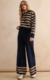 Lainie Border Stripe Sweater Pants