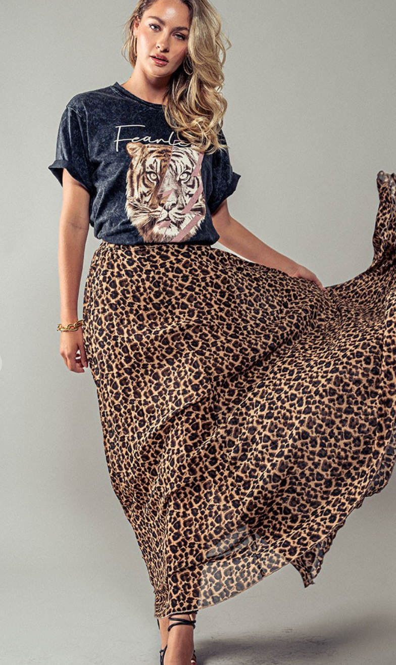 The Jane Leopard Print Skirt