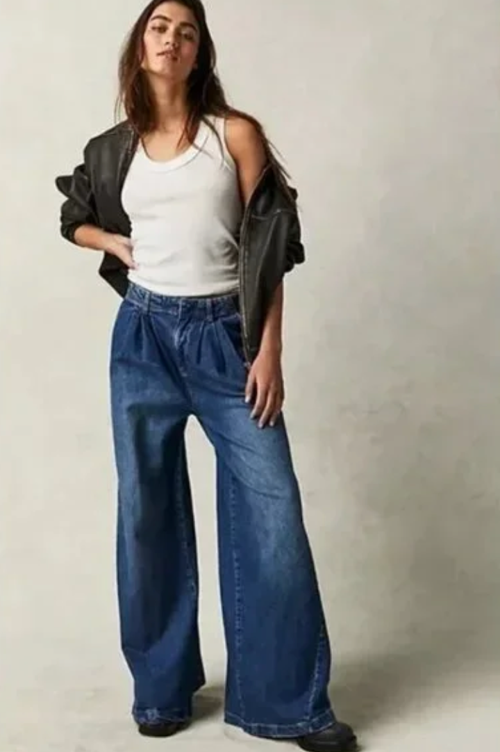 【YOURNUS】Vortex Washing Wide Denim Pants low-rise wide leg denim pants | GUESS