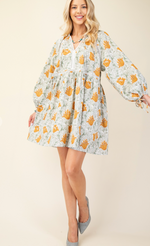 Printed Babydoll Dress