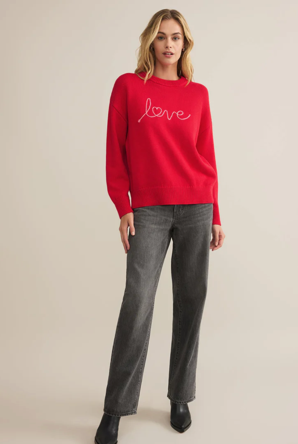 Love Notes Boyfriend Sweater