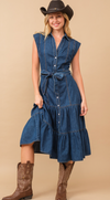 Belle Denim Midi Dress