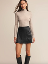 Allegra Vegan Leather Mini Skirt