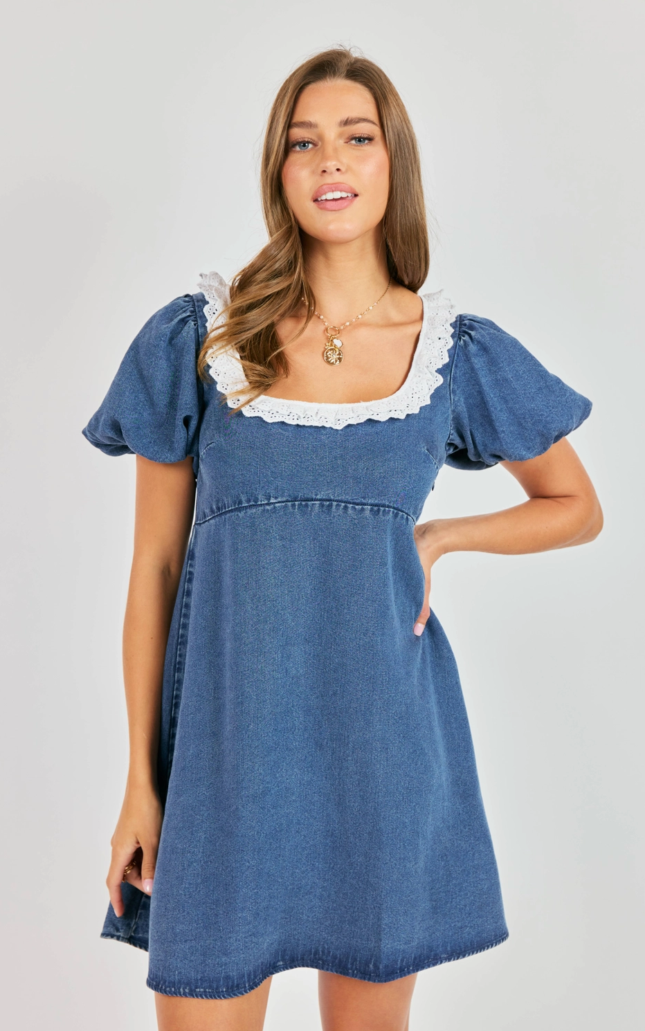 Dark Chambray/White