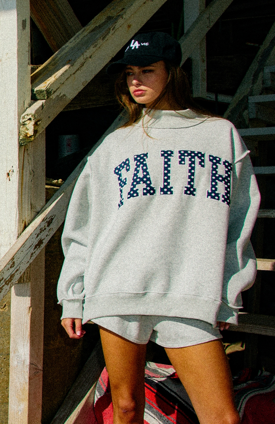 Heather Grey/Polka Dot