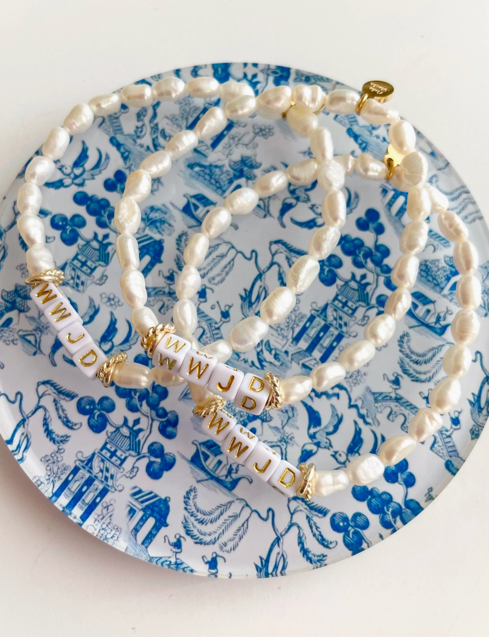 Pearl WWJD Bracelet