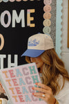 Cool Girls Teach - Periwinkle Vintage Trucker Hat