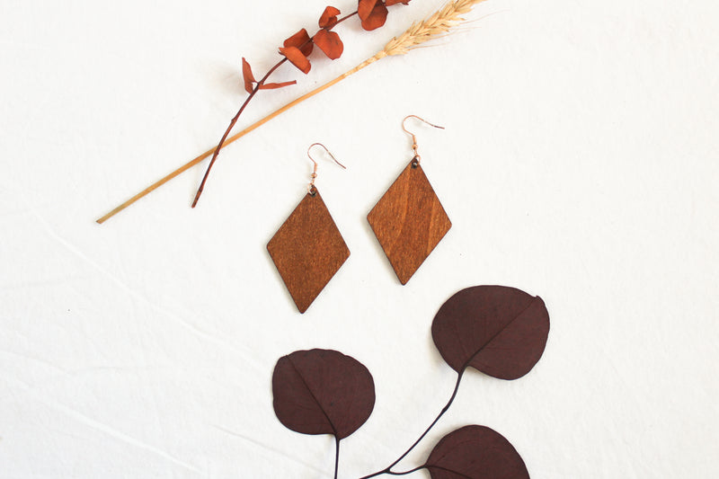 The Lily Wooden Earrings